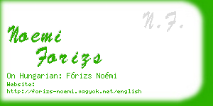 noemi forizs business card
